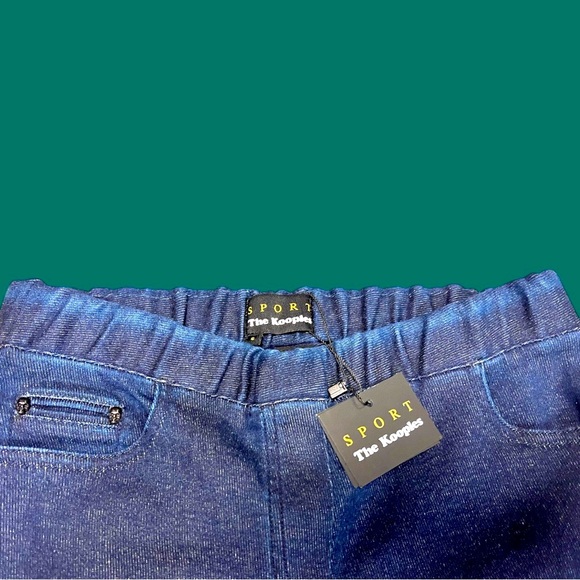 NWT The Kooples SPORT deep blue Jean joggers 🏃🏽‍♀️👖Size Small (1) 👖🏃🏻‍♀️ - Picture 9 of 11